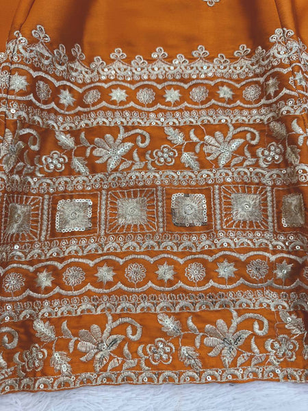 Exquisite Japan Satin Lehenga Choli with Sequence Embroidery