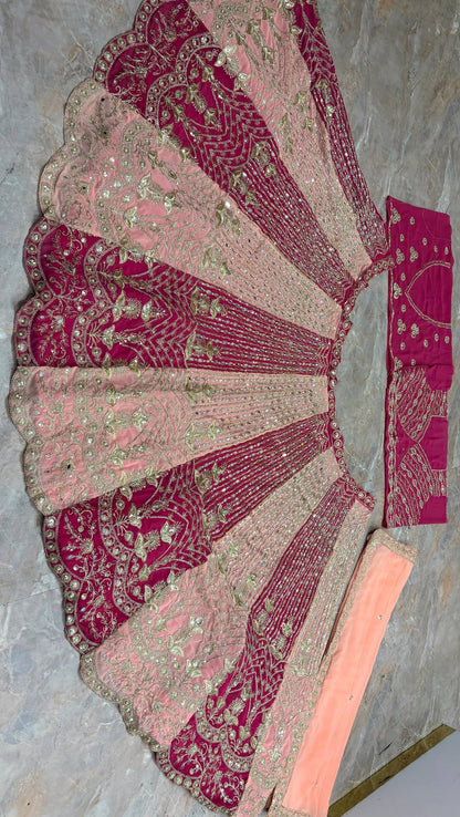 Exquisite Fox Georgette Lehenga Choli with Real Mirror Coding Work