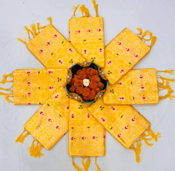 Soft Lichi Silk Saree with Rich Jacquard Work