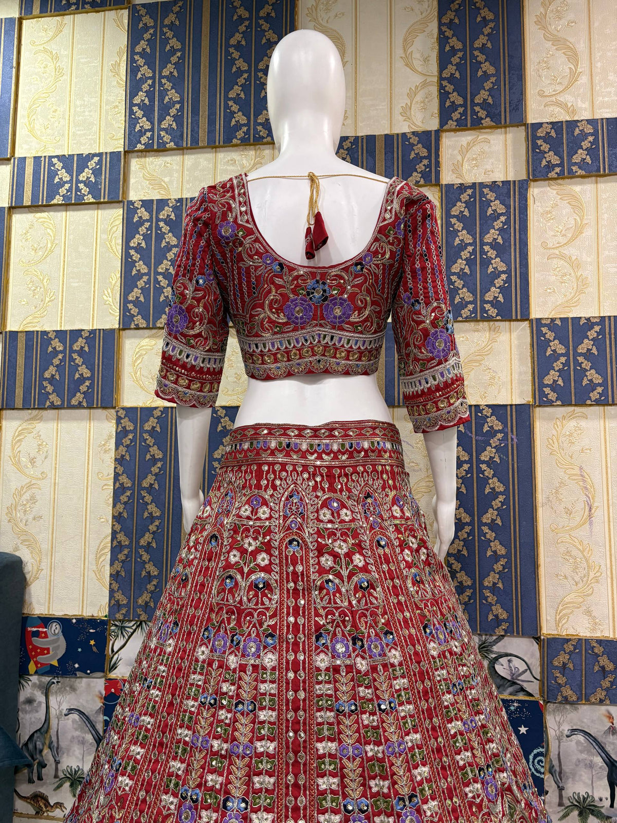 Designer Mono Satin Silk Lehenga Choli with Coding Sequins Cut-Work