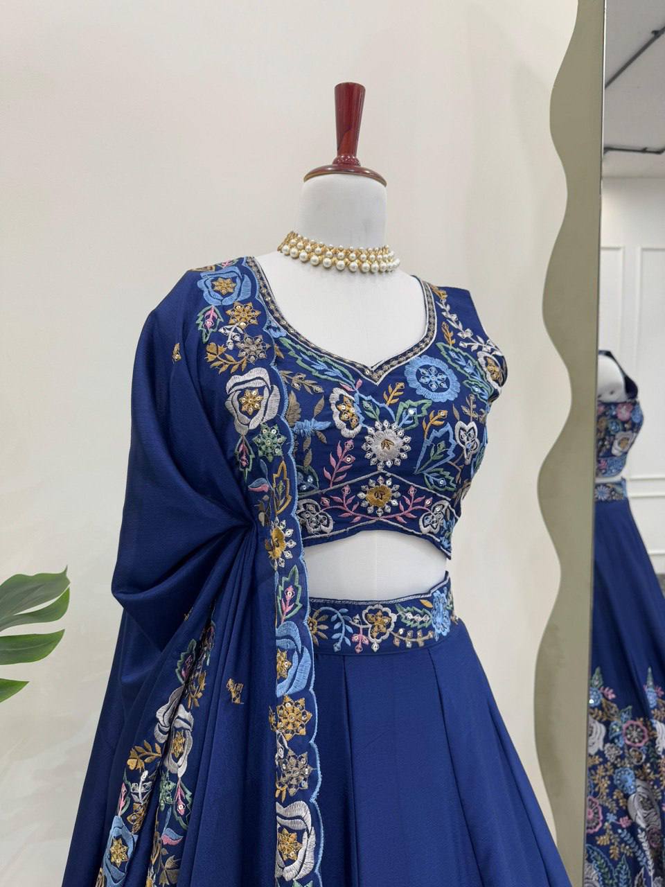 Heavy Chinon Silk Lehenga Choli with Sequence Work