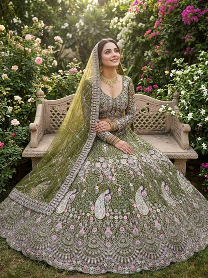 Premium Butterfly Net Lehenga Choli with Coding Sequins Work