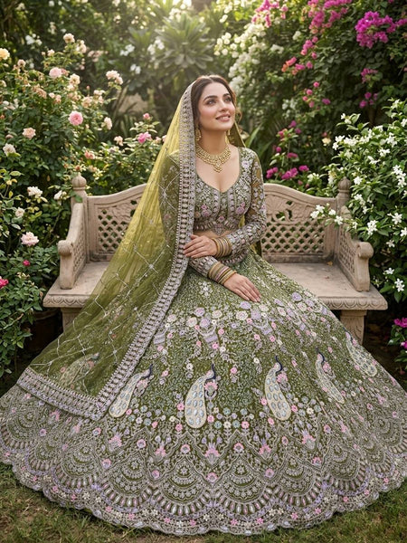 Premium Butterfly Net Lehenga Choli with Coding Sequins Work