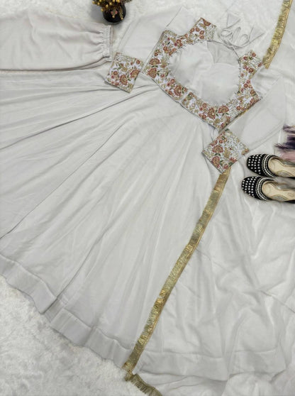 Faux Georgette Anarkali Set