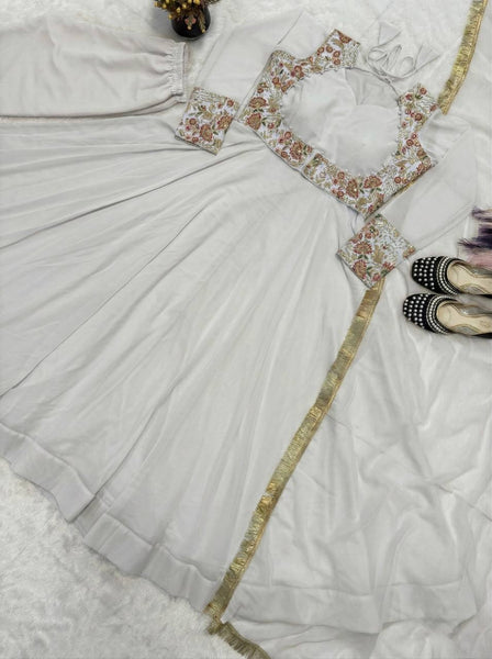 Faux Georgette Anarkali Set