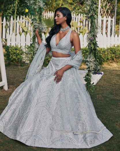 Premium Faux Georgette Lehenga Choli Set