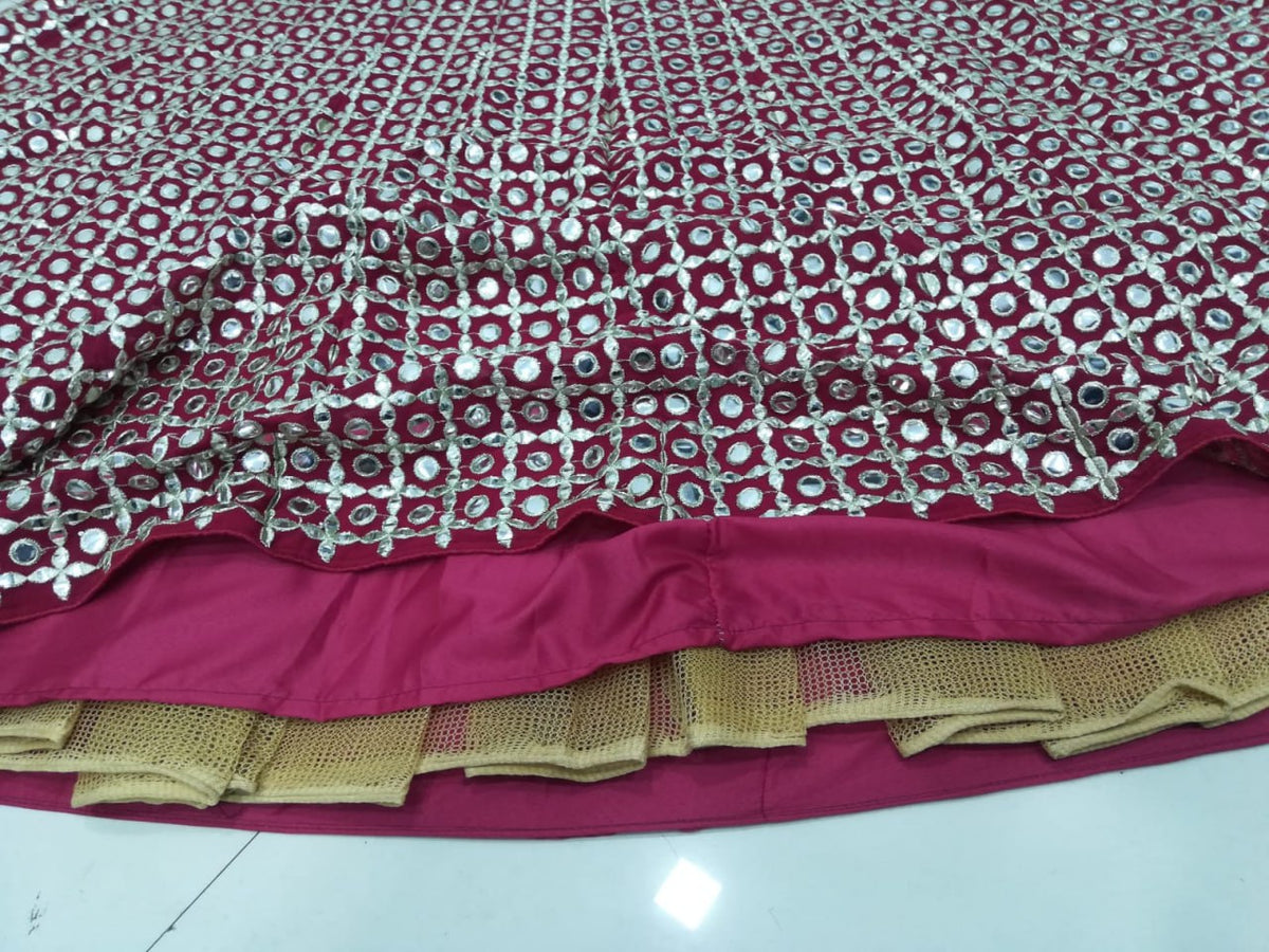 Premium Fox Georgette Mirror-Work Lehenga Choli Set