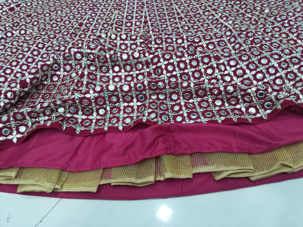 Premium Fox Georgette Mirror-Work Lehenga Choli Set