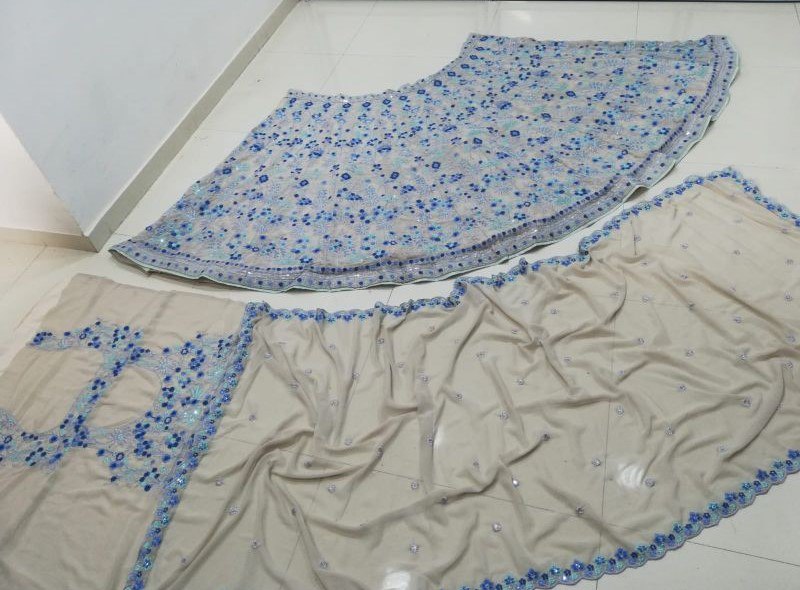 Exquisite Multi-Color Faux Georgette Lehenga Choli Set