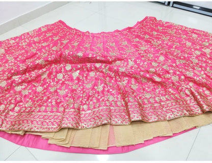 Gajri Sequence Embroidered Lehenga Choli Set