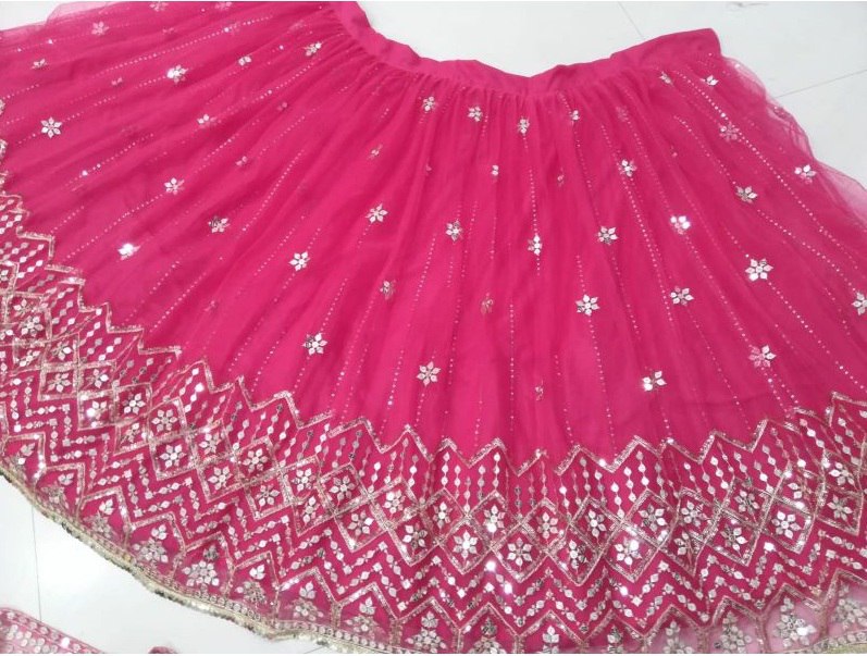 Premium Butterfly Soft Net Lehenga Choli with 9mm Sequins Jari Embroidery