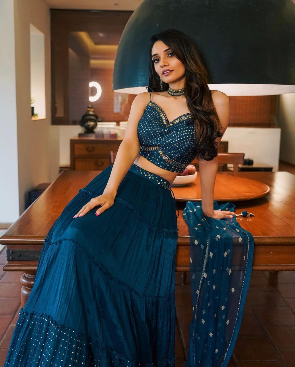 Exquisite Faux Georgette Lehenga Choli with Heavy Embroidery