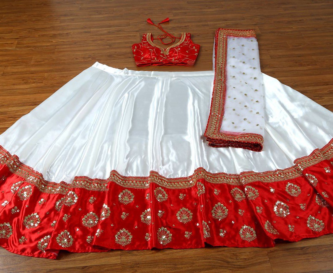 Royal Diamond Satin Lehenga Set