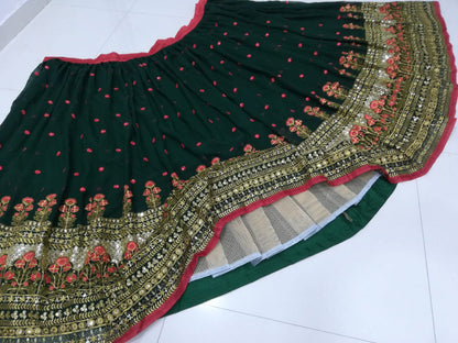 Premium Faux Georgette Sequin Lehenga Set