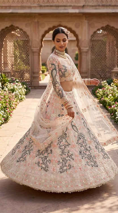Premium Butterfly Net Lehenga Choli with Coding Sequins Work