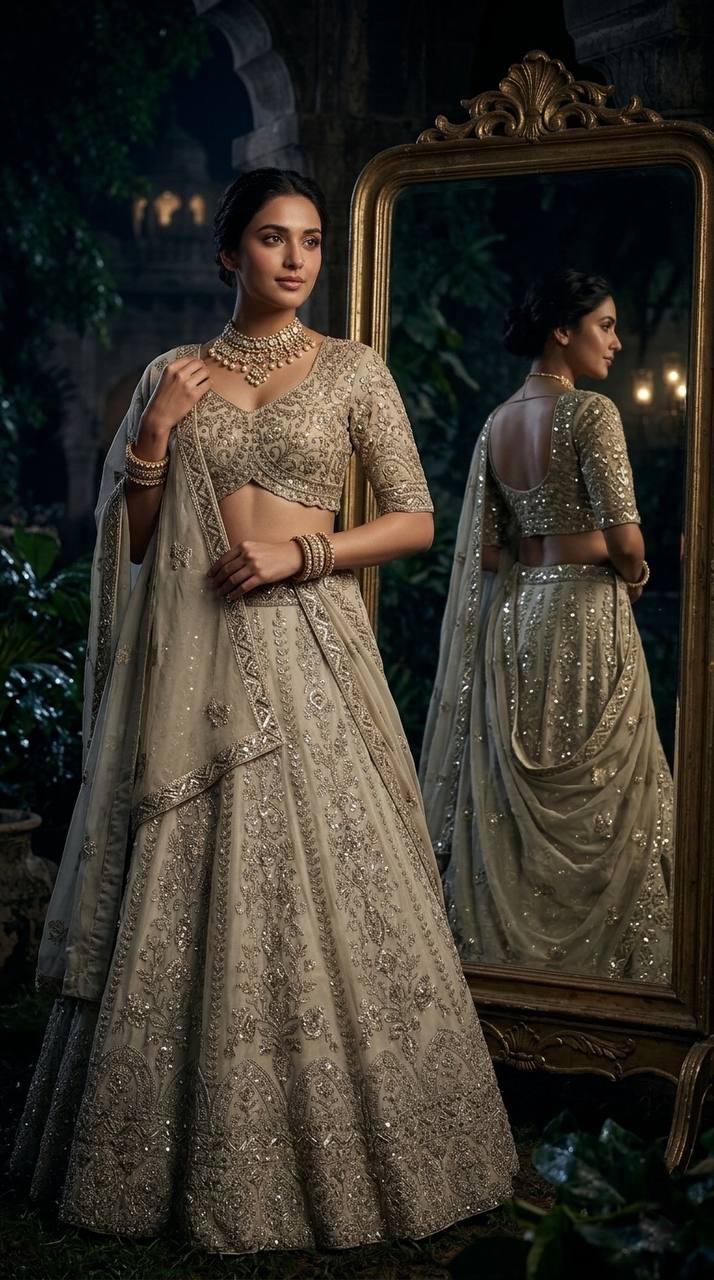 Designer Faux Georgette Lehenga Choli set