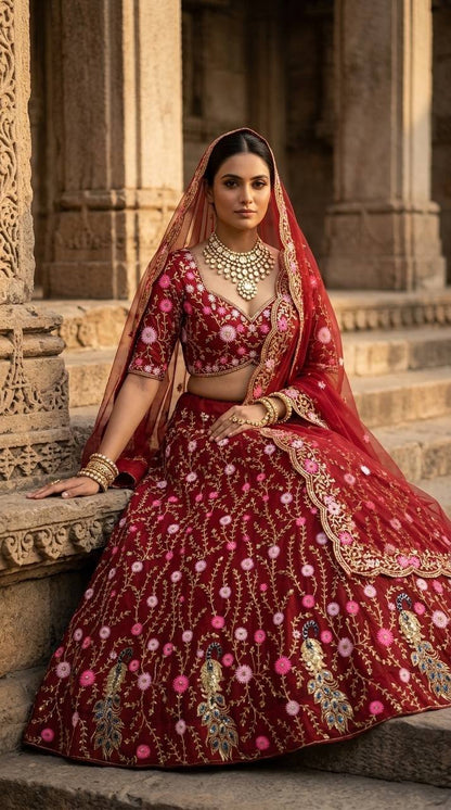 Royal Sequins Net Lehenga choli set