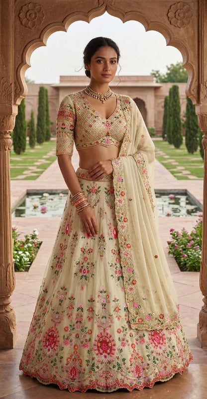 Royal Faux Georgette Sequin Lehenga Set