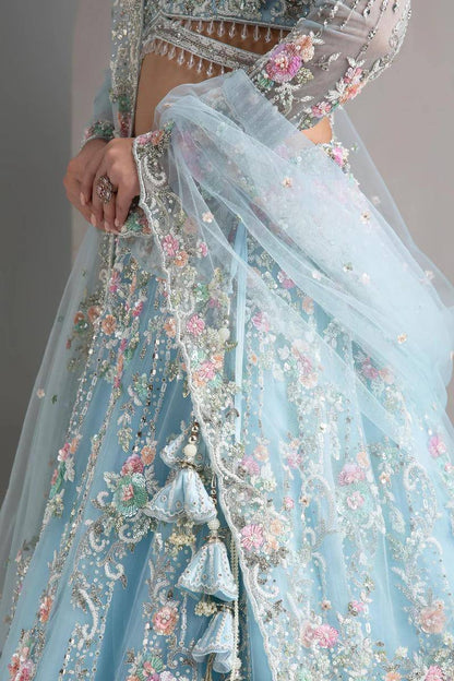 Premium Organza Silk Embroidered Lehenga Set