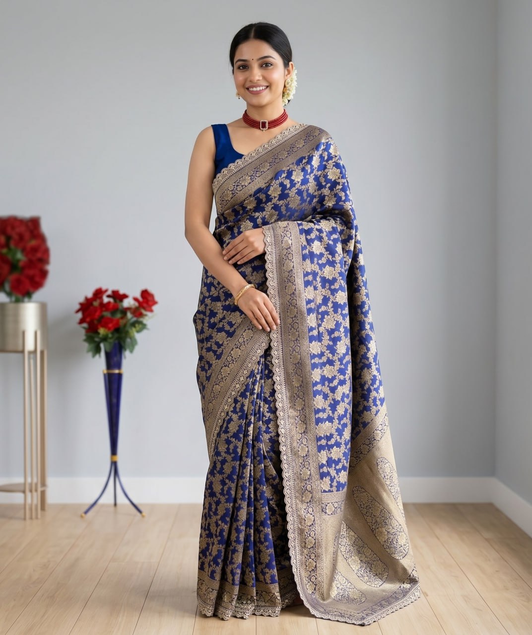 Kanjeevaram Silk Saree With Blouse Piece