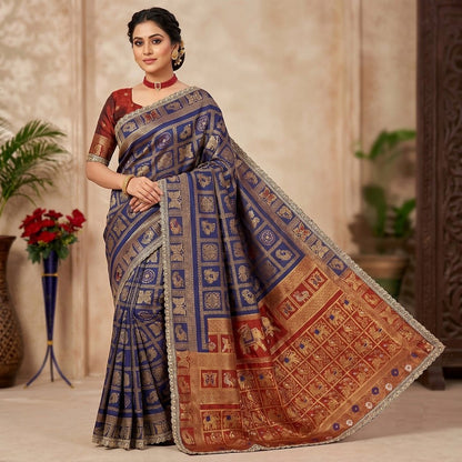 Latest Banarasi Silk Saree Blouse
