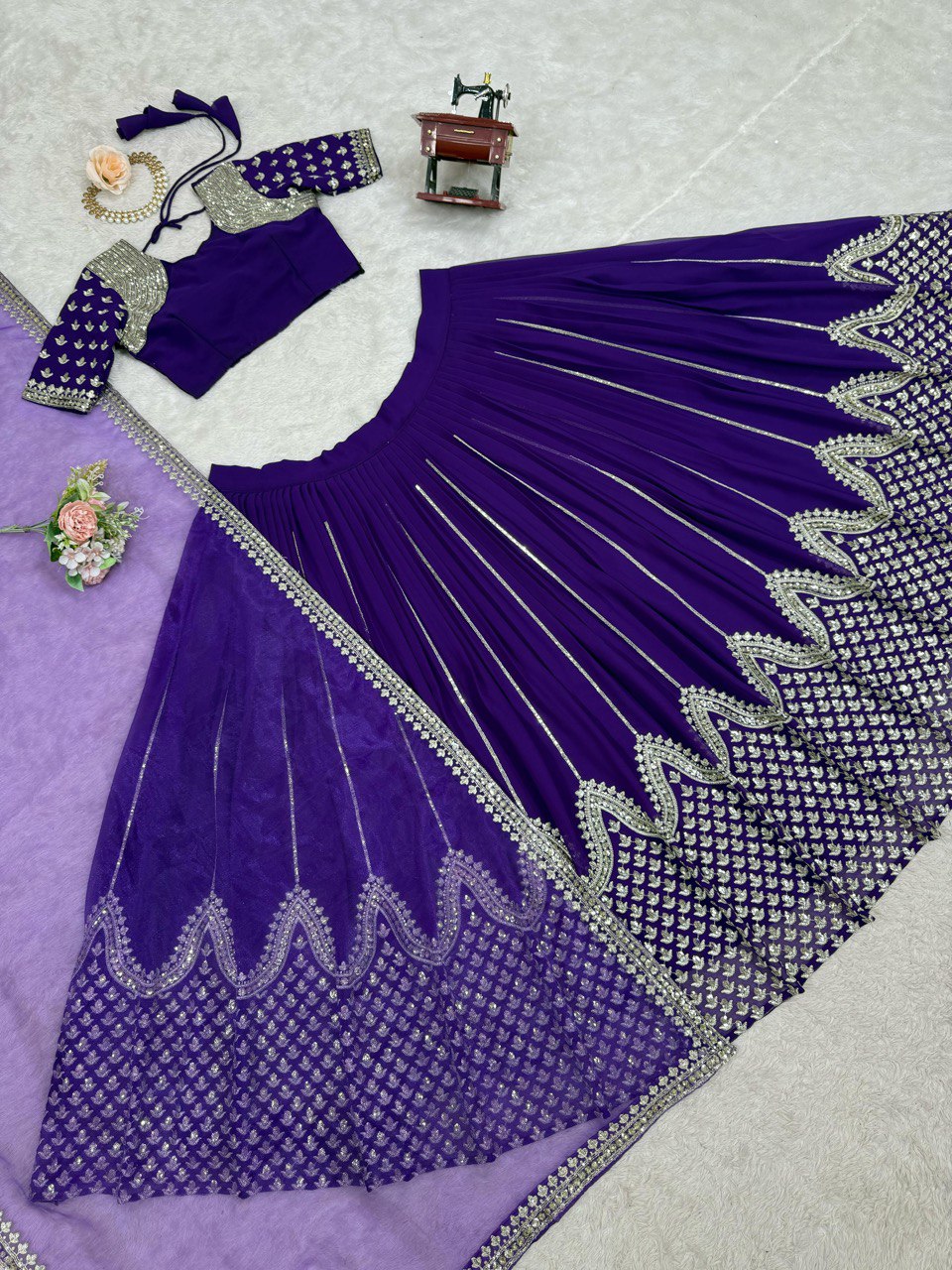 Royal Blue Wedding Wear Lehenga Choli