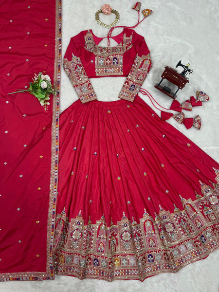 Wedding Wear Crape Silk Sequence Lehenga Choli