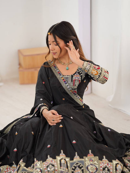 Wedding Wear Crape Silk Sequence Lehenga Choli
