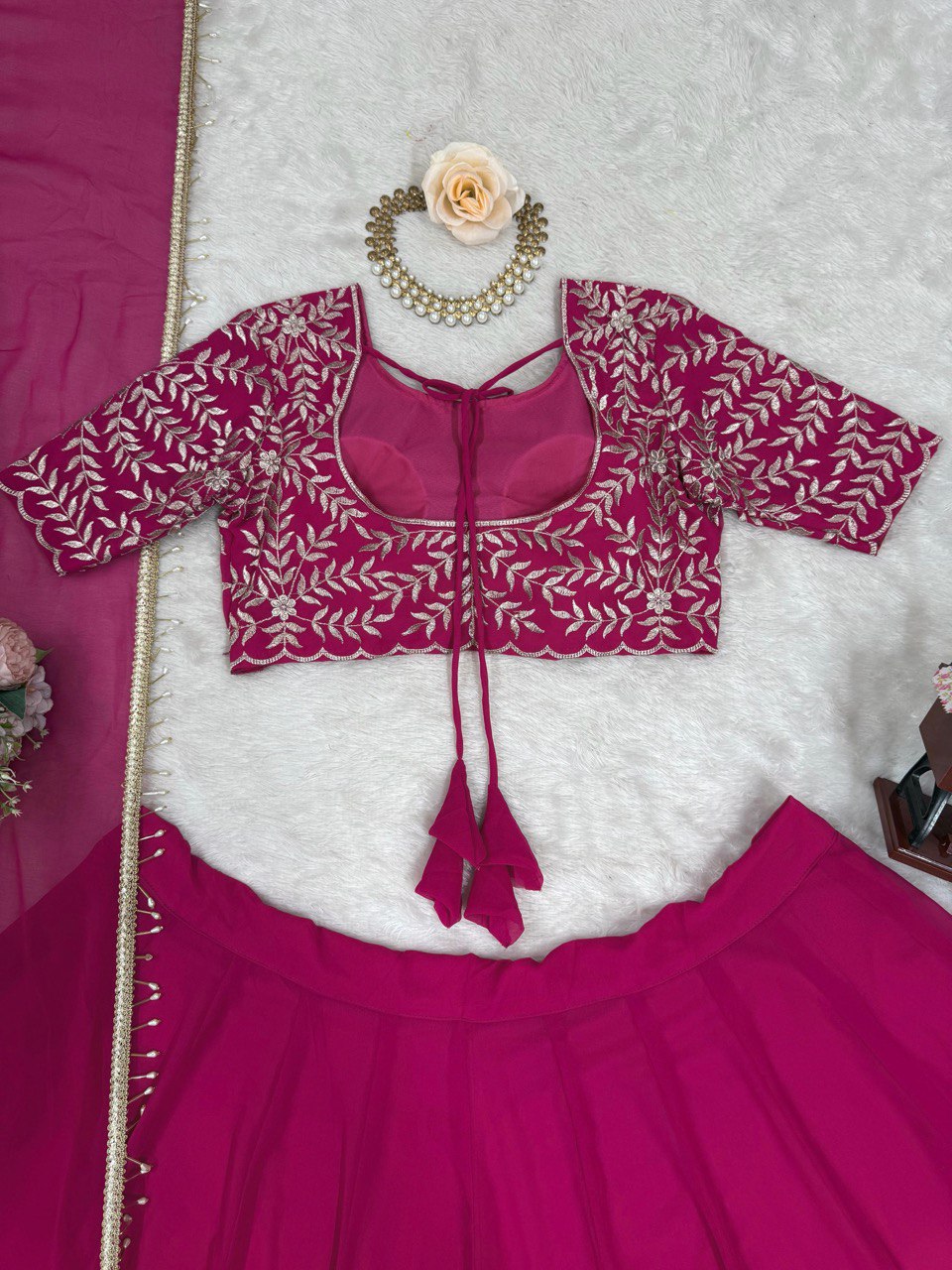Wedding Wear Rani Georgette Lehenga Choli