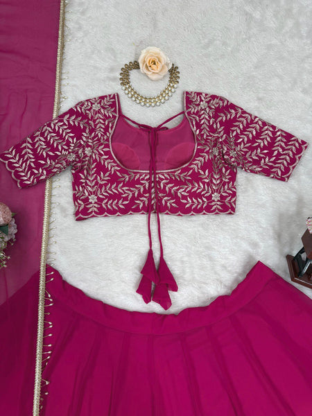 Wedding Wear Rani Georgette Lehenga Choli