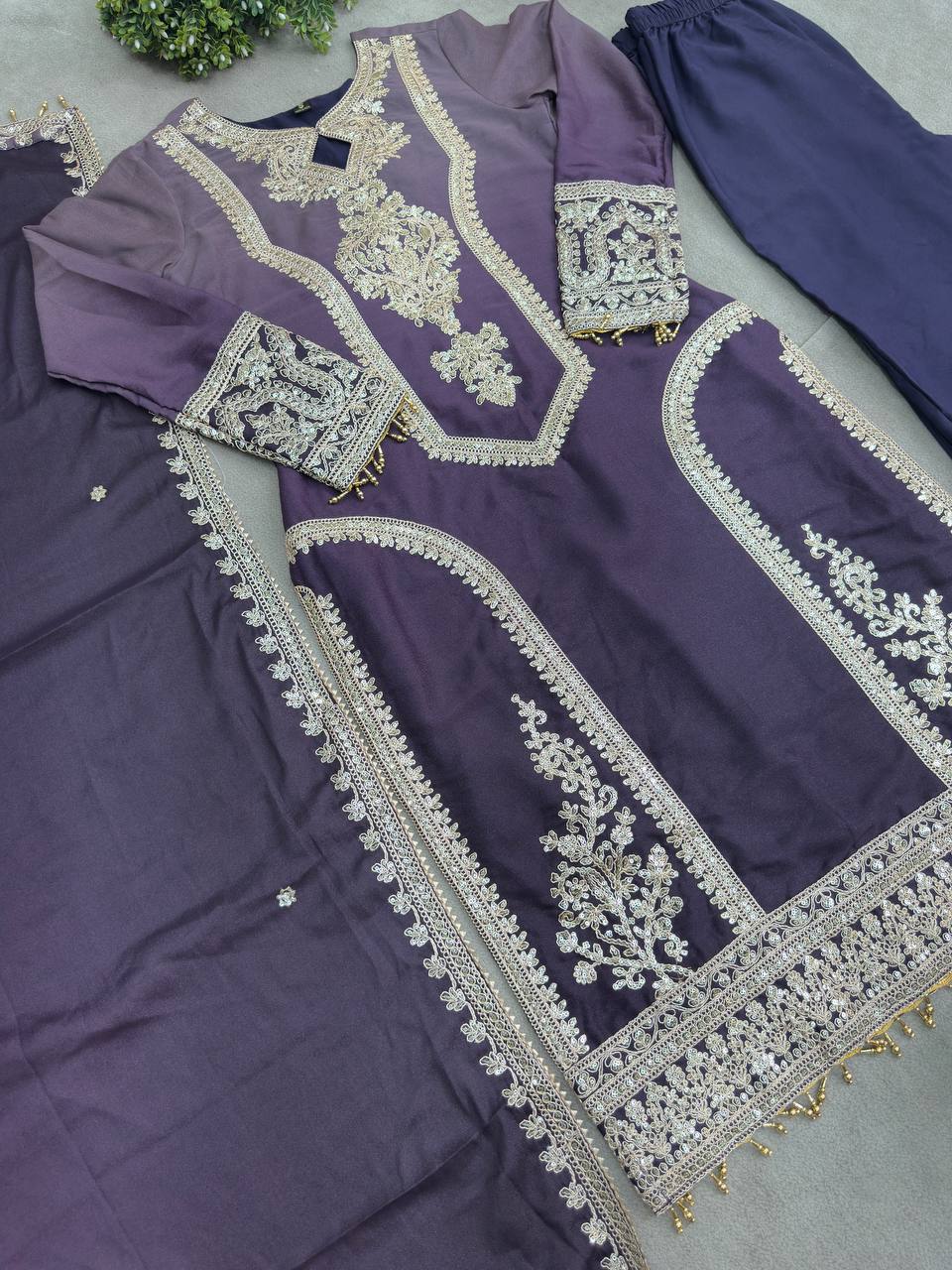 Party Wear Georgette Sequence Salwar Suit