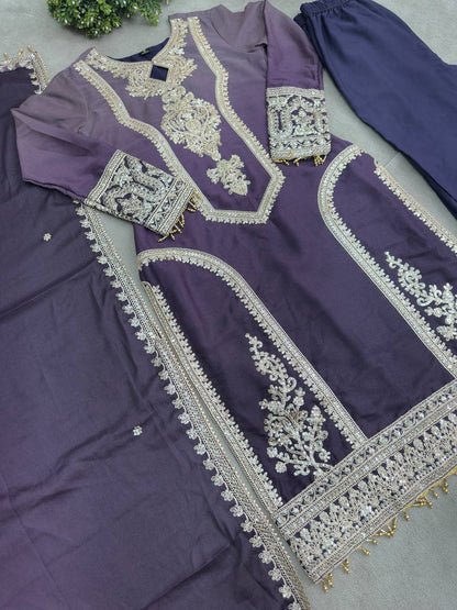 Party Wear Georgette Sequence Salwar Suit