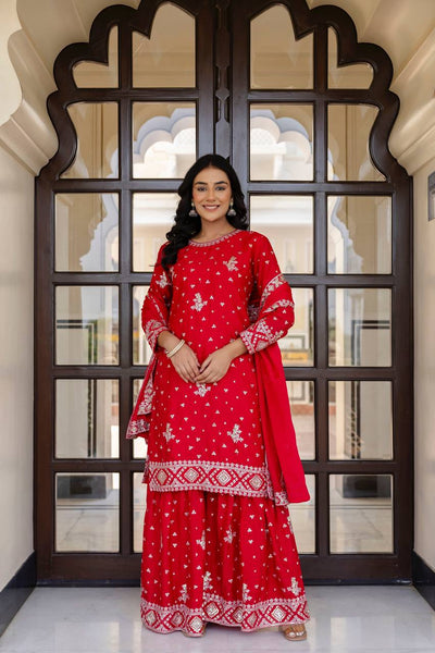 Chinon Silk Sequence Work Salwar Suit