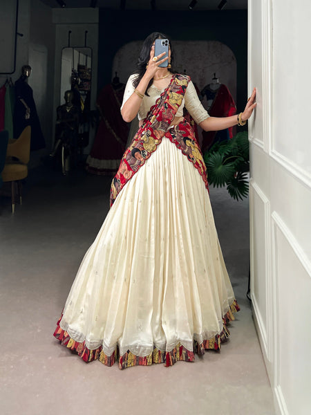 Wedding Wear Vichitra Silk Embroidery Lehenga Choli