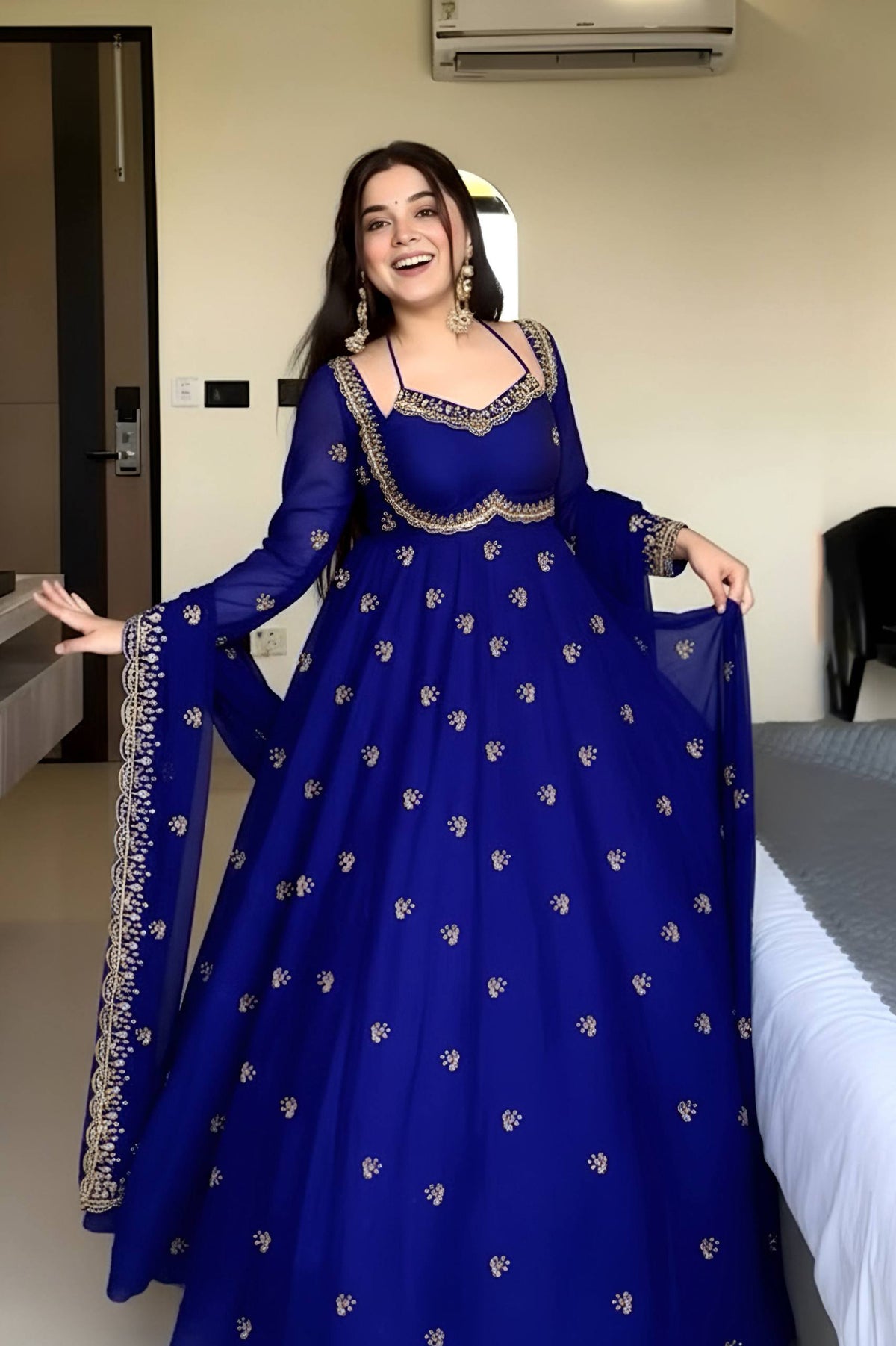 Latest Georgette Anarkali Salwar Suit