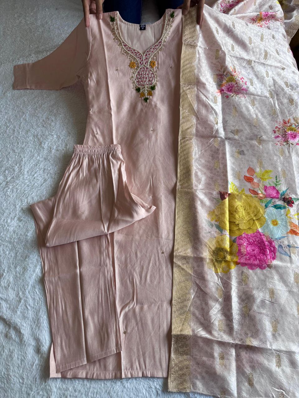 Roman Silk Hand Work Salwar Suit
