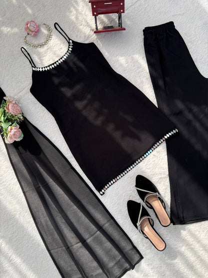 Exquisite Faux Georgette 3-Piece Set