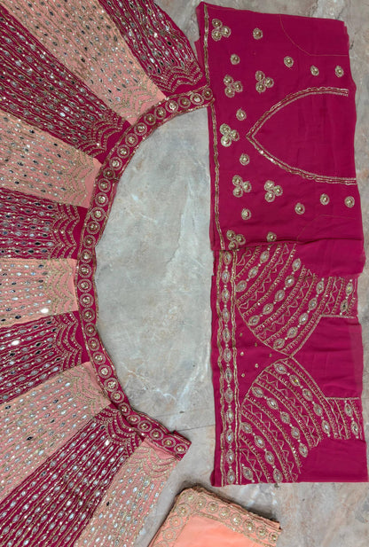 Exquisite Fox Georgette Lehenga Choli with Real Mirror Coding Work