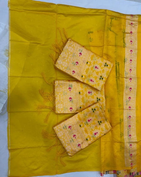 Soft Lichi Silk Saree with Rich Jacquard Work