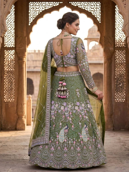 Premium Butterfly Net Lehenga Choli with Coding Sequins Work