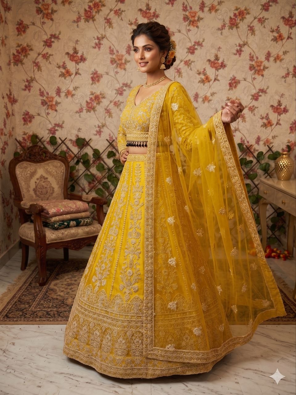Premium Butterfly Net Lehenga Choli with Heavy Sequins Embroidery