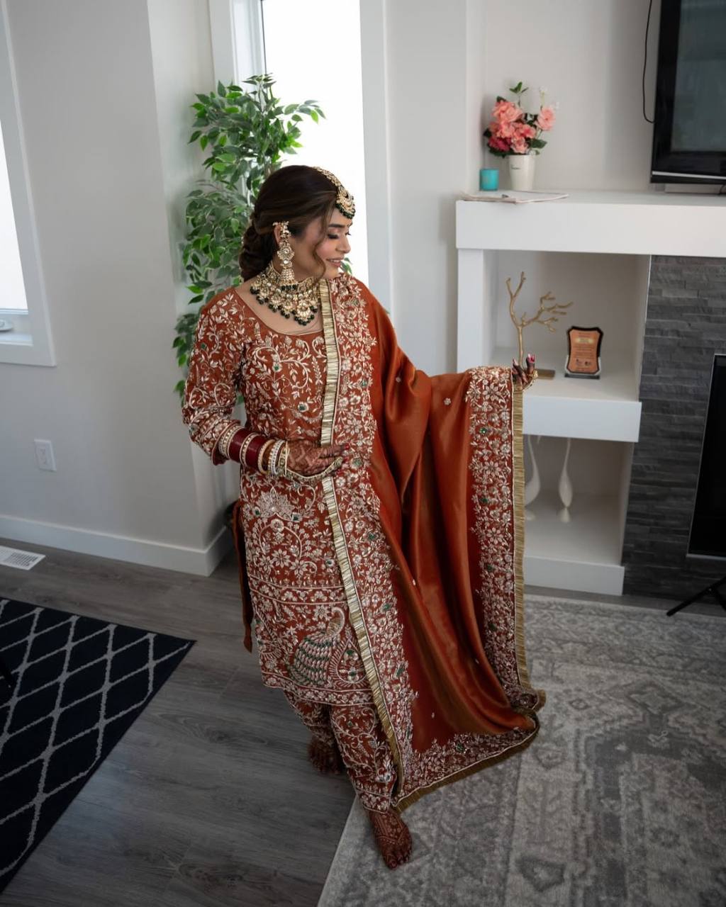 Premium Natural Crepe Silk Farshi Salwar Suit