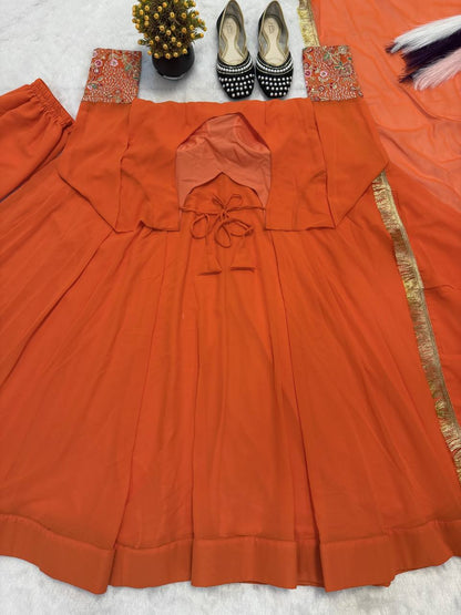 Premium Faux Georgette Maxi Anarkali Set