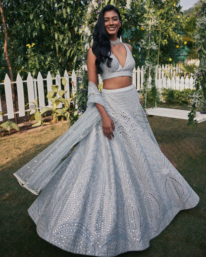 Premium Faux Georgette Lehenga Choli Set