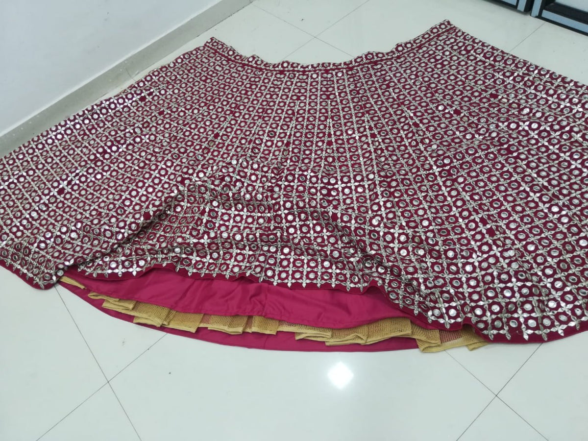 Premium Fox Georgette Mirror-Work Lehenga Choli Set
