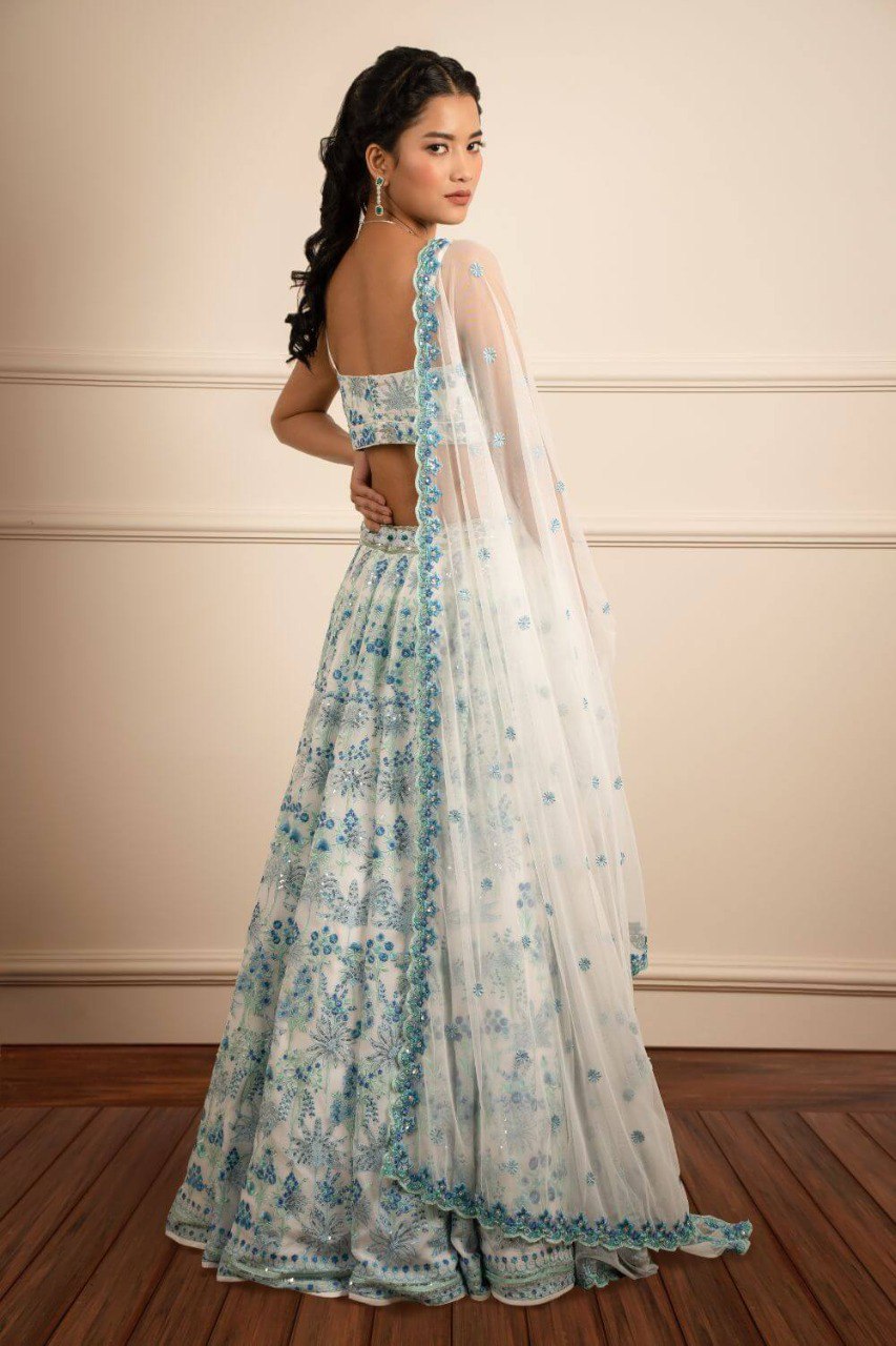 Exquisite Multi-Color Faux Georgette Lehenga Choli Set