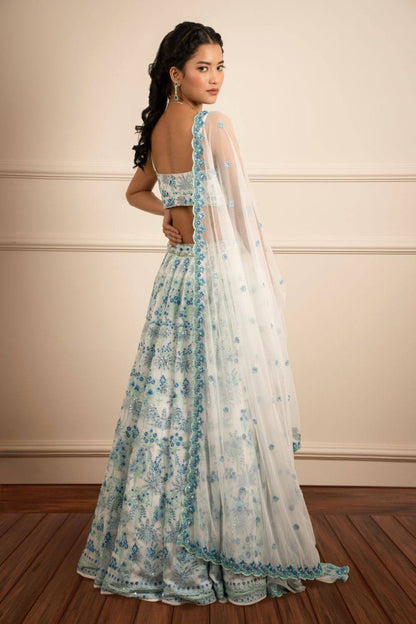 Exquisite Multi-Color Faux Georgette Lehenga Choli Set