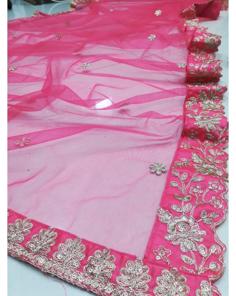 Gajri Sequence Embroidered Lehenga Choli Set