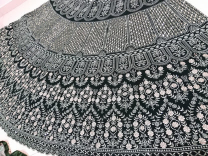 Exquisite Faux Georgette Sequin Embroidered Lehenga Set