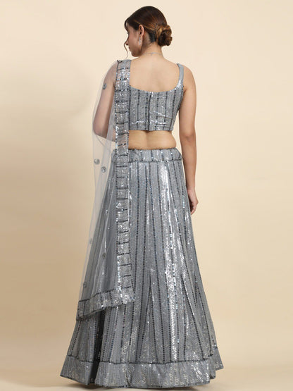 Premium Faux Georgette Sequin Embroidery Lehenga Choli Set